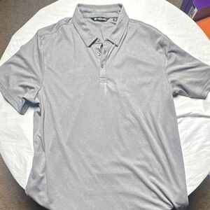 Travis Mathew Men's Gray Short Sleeve Polo Shirt XXL Embroidered Logo